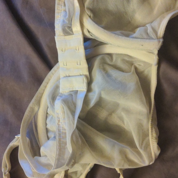 38E Spirit Collection Bra Plus Size Bra 38E Lace Blue White Plus Bra - Picture 4 of 11